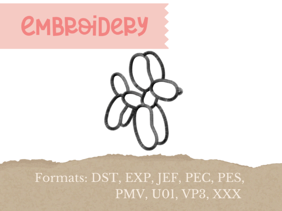 Balloon Dog Embroidery Design Review for Merch