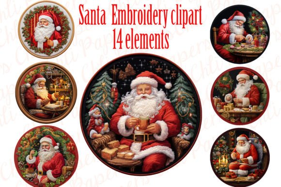 Evaluating Embroidery Santa Clipart for Holiday Sales