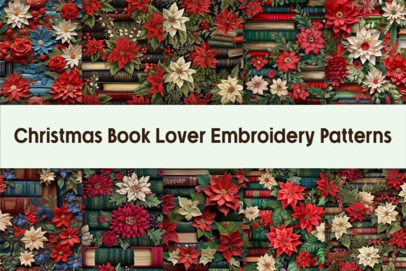 Review: Christmas Book Lover Embroidery for Holiday Sales