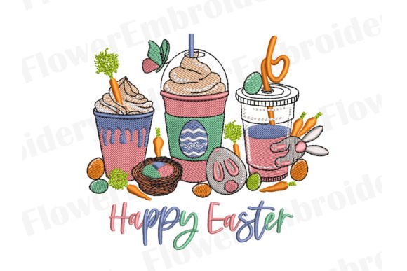 Review: Easter Coffee Cups Machine Embroidery