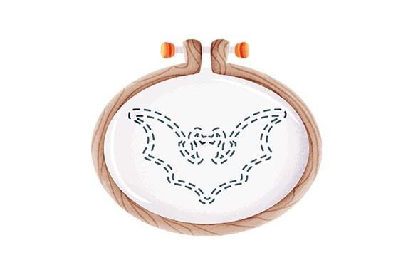 Review: Embroidery Hoop with Halloween Bat for Business