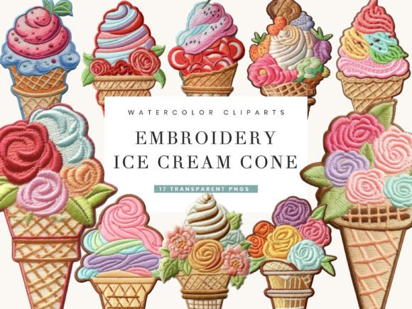 Reviewing Embroidery Ice Cream Cone Clipart for Etsy
