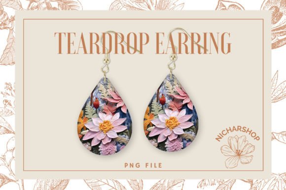 Reviewing Lotus Flower Embroidery Teardrop Earring for Etsy